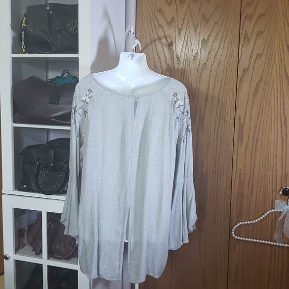 Lauren Conrad boho embroidered tunic blouse XL - Picture 4 of 8